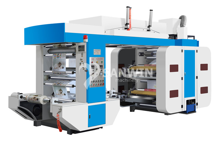 High Speed Stack Type Four Color Flexo Printing Machine 